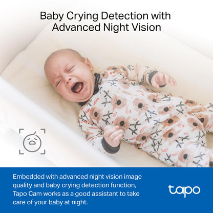 Tapo TP-Link 1080P Indoor Security Camera for Baby Monitor, Dog Camera w/Motion Detection, 2-Way Audio Siren, Night Vision, Cloud & SD Card Storage, Works w/Alexa & Google Home C100