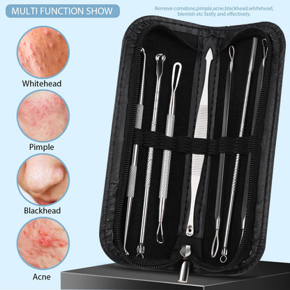 Teenitor 7 in 1 Blackhead Remover Tools, Surgical Grade Pimple Popper Tool Kit, Blackhead Extractor, Pimple Extractor, Black Head Remover for Face Nose
