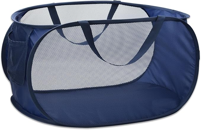 Pop Up Laundry Hamper, Collapsible Horizontal Baskets