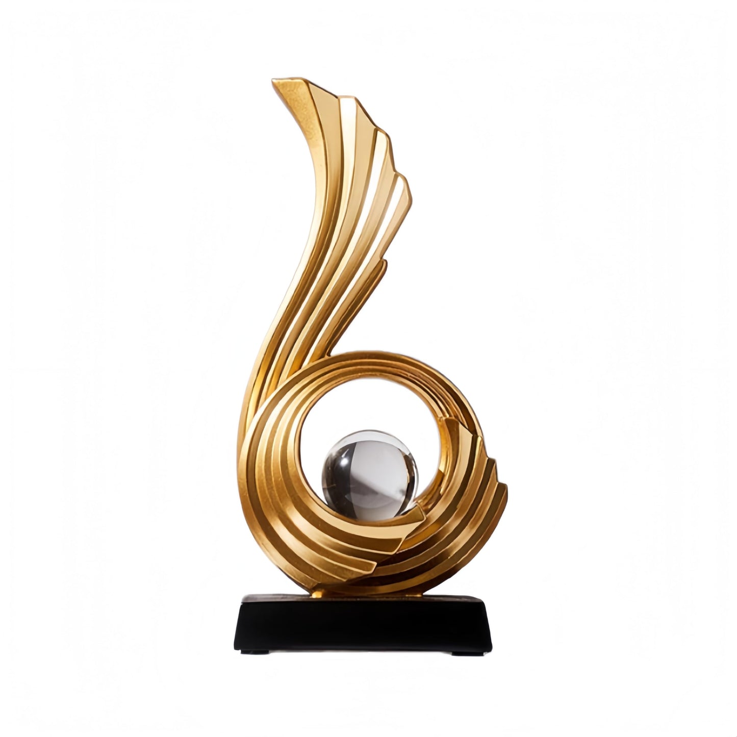 AWNR Gold Abstract Digit Statue Accent Decor, Adornos para Sala Modernos Shelf Decor Aesthetic for Coffee Table, Modern Home, TV Stand, Men's Bedroom, Coffee Table, Console Table (Abstract 6)