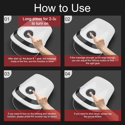 Xllent Hand Massager with Compression & Heating,Valentines Day Gifts for Her Him,Electric Hand Massager for Arthritis and Carpal Tunnel,Gifts for Women Men Her Him(White)