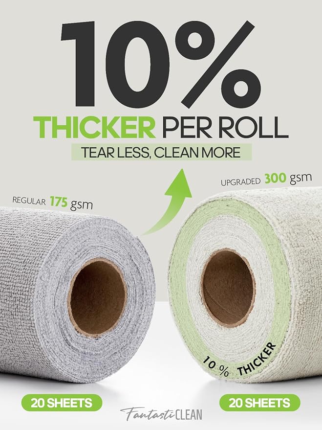 Fantasticlean Tear-Away Dish Cloth- 80 Sheets, 4 Rolls