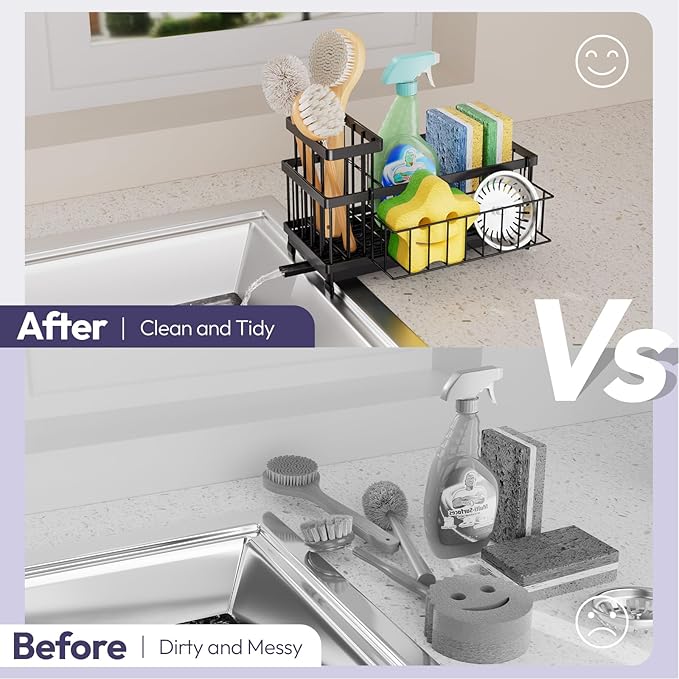 SWTYMIKI Sink Caddy Sponge Holder