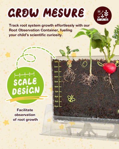 Root Viewer Kit for Kids with 6 Seed Varieties - STEM Science Kits for Kids Age 5-7, 8-12 | Perfect Christmas, Easter, Birthday Gift & School Gardening Project | Learning Educational Gardening Toys