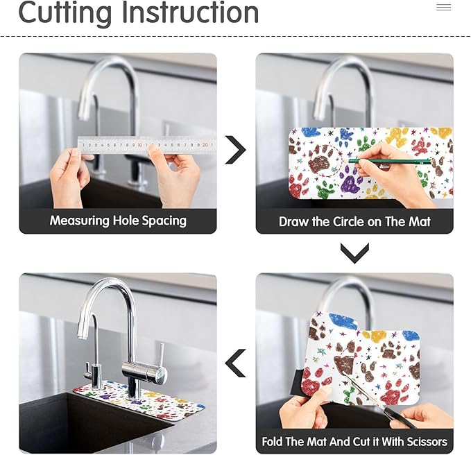 Kitchen Sink Splash Guard 2 PCS 30 Inch Sink Faucet Mat Splash Guard