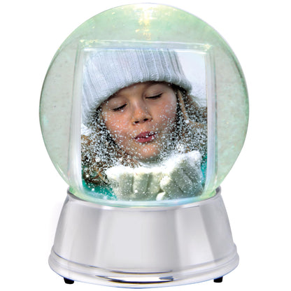 Neil Enterprises Inc. Large LED Light Up Photo Snow Globe w/Silver Base