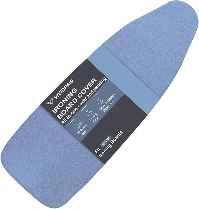 Tabletop Ironing Board Cover and Pad 12.5 x 32, Elastic Edge, Silicone Coated