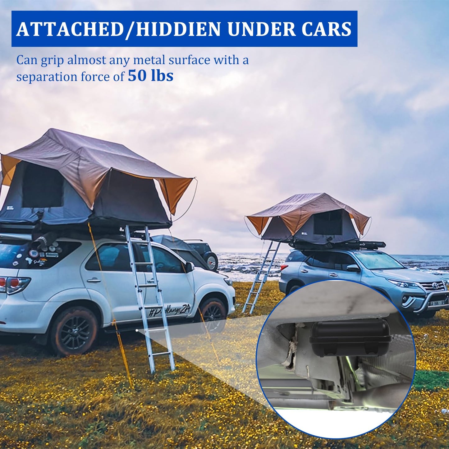 Magnetic Key Box, Magnetic Key Holder Under Car, Hide a Key Magnetic Car Waterproof Key Holder Hider Key Case for Outside Travel, Hide a Key Box for Cars, SUV, Truck - Black, 1 Pack