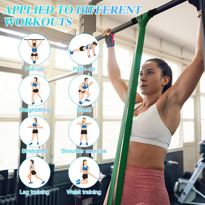 Resistance Bands Set, 4 Levels Exercise Bands Pull Up Bands for Men Women, Pull Up Assistance Bands for Strength Training, Pilates, Yoga, Muscle Toning, Body Stretching