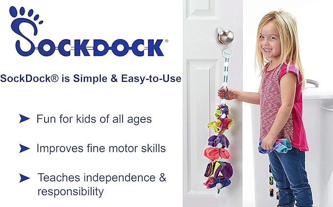 Sock Laundry Solution for Washing Drying & Storing Socks in Pairs, Clip & Hold