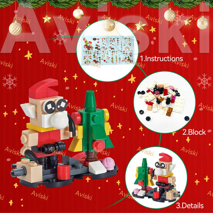 Christmas Advent Calendar 2025, 6 in 1 Building Blocks, 24 Days Countdown Calendar Toys for Kids, Building Toys Party Favors, Xmas Gifts for Boys & Girls