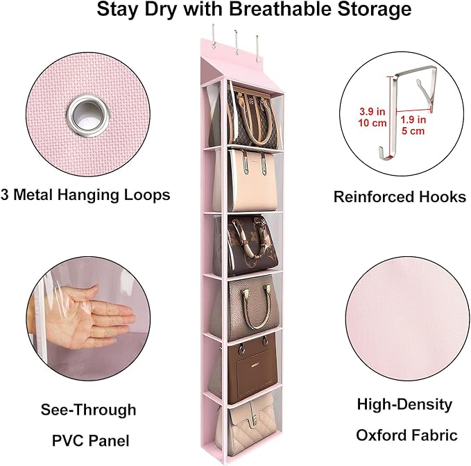 Lirex Over The Door Purse Organizer & Purse Shelf