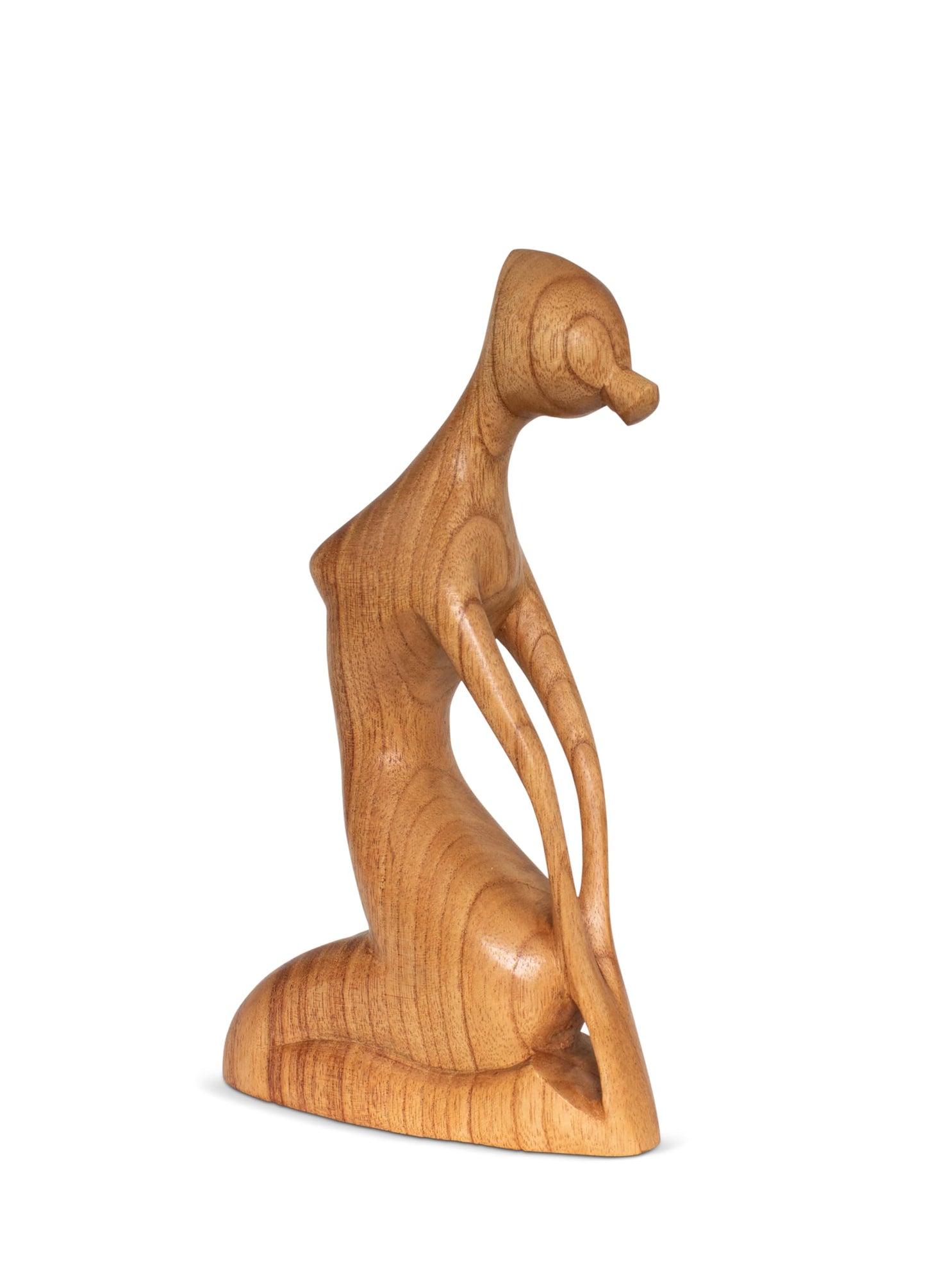 G6 Collection 10" Wooden Handmade Yoga Statue, Yoga Meditation Room Decor, Yoga Decorations for Home, Gift for Yoga Lover, Zen Gift Ideas, Figurine Office Studio Sculpture Yogi, Thunderbolt Pose
