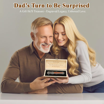 Birthday Gifts For Dad, Personalized Gift For Dad On Christmas And Father'S Day, Multitool Engraved Pocket Folding Knife With Gift Box For Father, Cool Idea Presents For Daddy From Daughter & Son