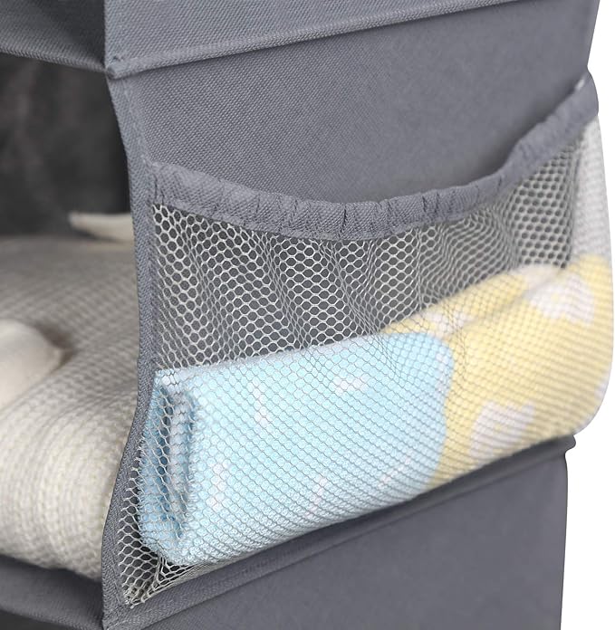 MAX Houser 4-Shelf Hanging Closet Organizer, Space Saver, Cloth Hanging Shelves