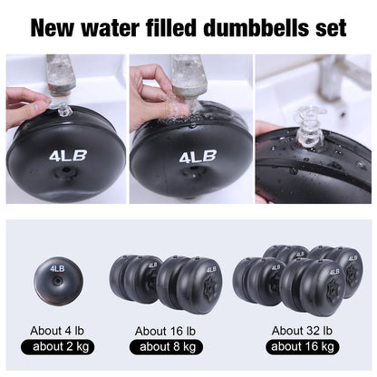 Water Filled Dumbbells Set - Water Filled Weights - Portable Travel Weights - Weights Adjustable Dumbbells - Portable Fitness Equipment - Strength Training - Fitness and Shaping