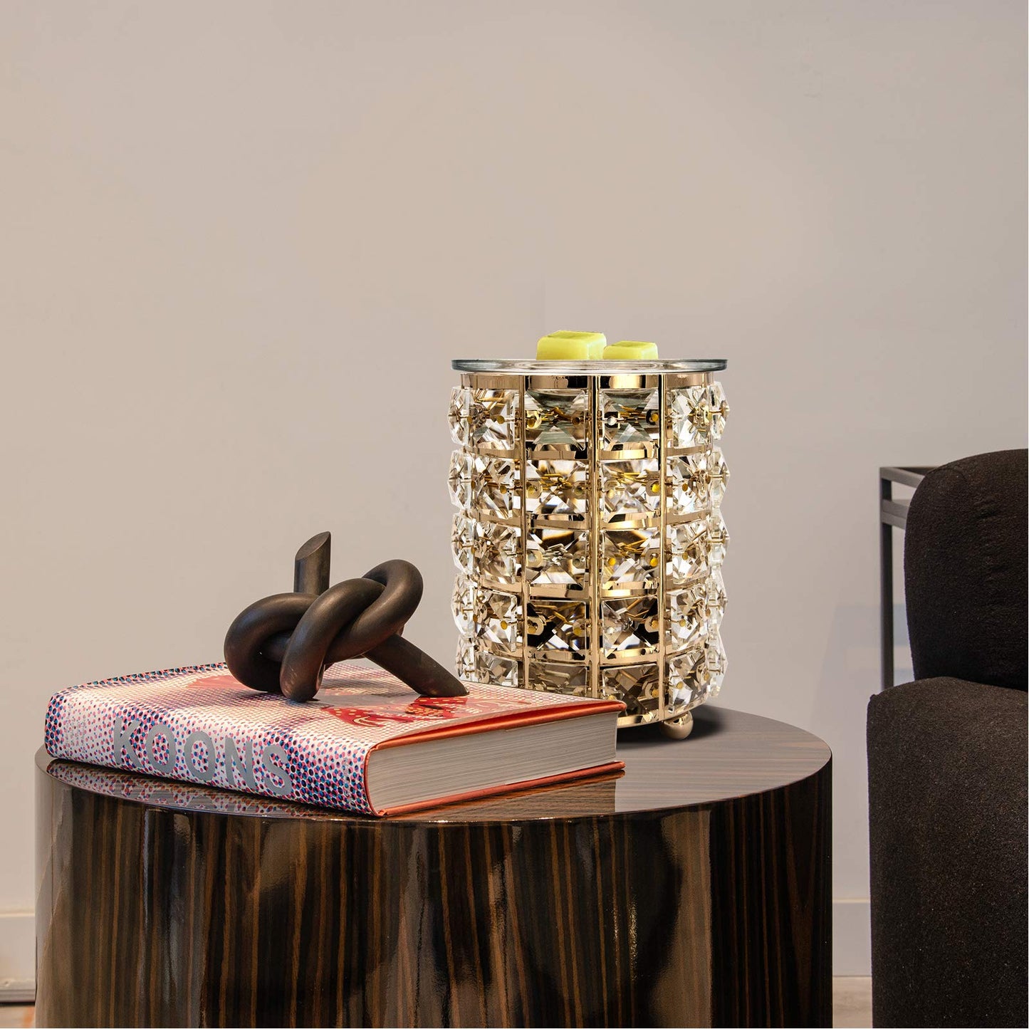 Wrought Iron Crystal Wax Melt Warmer Electric Oil Burner Wax Melt for Home, Kitchen, Living Room, Bedroom, SPA(Golden)?-