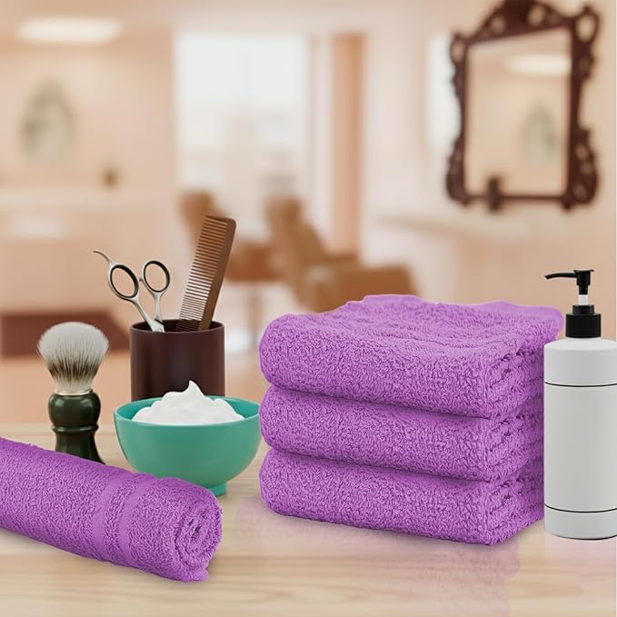 Hand Towels Purple Economy Salon Towels