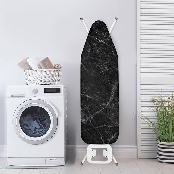 Black Marble Pattern Ironing Board Cover 15x54 Inch Standard Ironing Board Cover