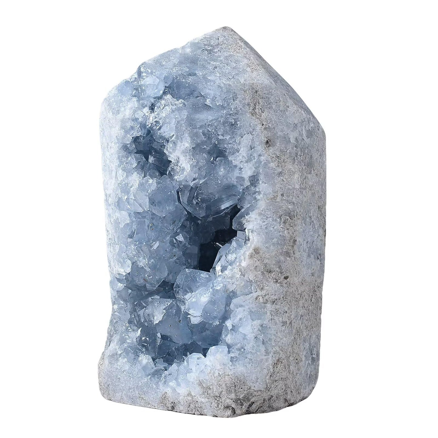 FZBHRO Natural Blue Celestite Cluster Tower Healing Crystal Stone Collection Mineral Specimen Home Office Decor Meditation Gifts 0.8-1.3 Pound