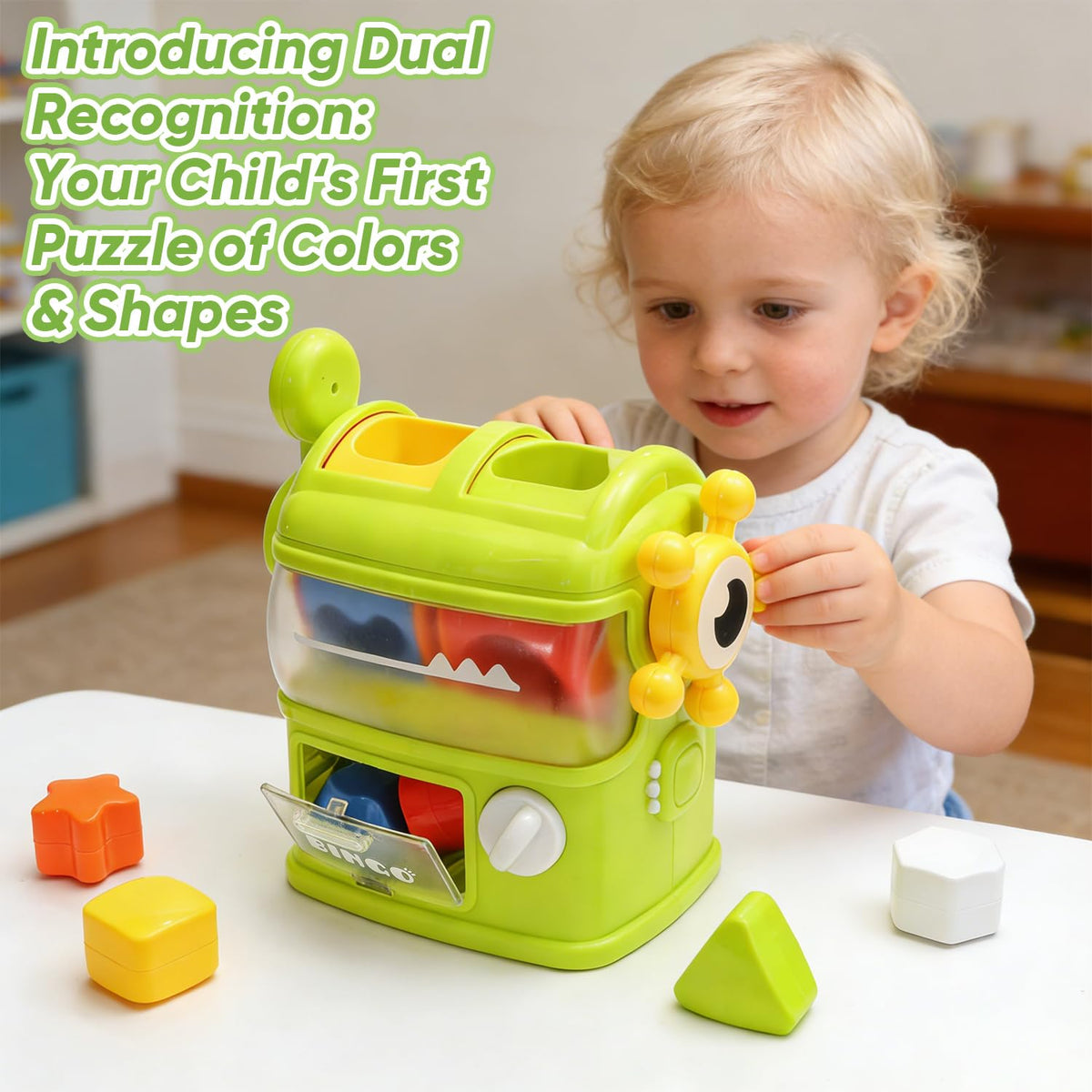 Seozio Shape Sorter Toys for Kids 1 2 3 Years Old, Sensory Montessori Toy
