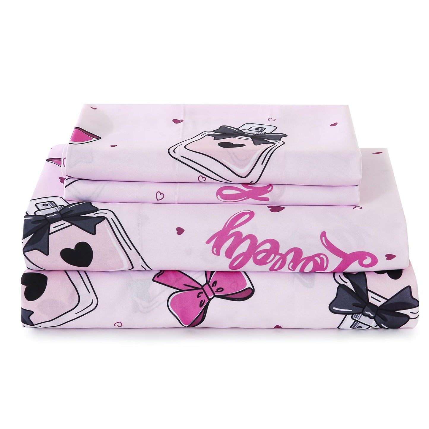 ChicView Twin Sheet Set Kids,3 Pieces Breathable Soft Microfiber Bedsheets for Child Boys Girls, Anti Pilling Deep Pockets Easy Care Bed Sheets, Perfume