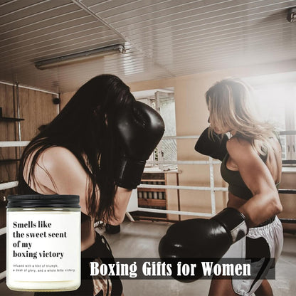 RIZOOCE Funny Boxing Gifts for Men & Women - Scented Candle for Boxers - Unique Boxing Accessories & Decor - Birthday, Christmas Gift Ideas for Coach & Fighter (7oz)