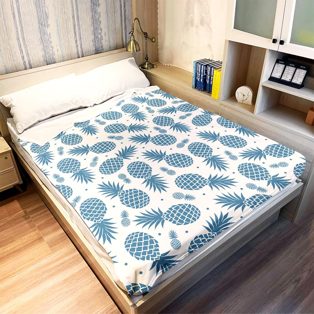 YISUMEI Pineapple Blanket 60x80 Inches Soft and Cozy Tropical Fruit Pattern Throw Great Gifts for Kids Boys and Girls