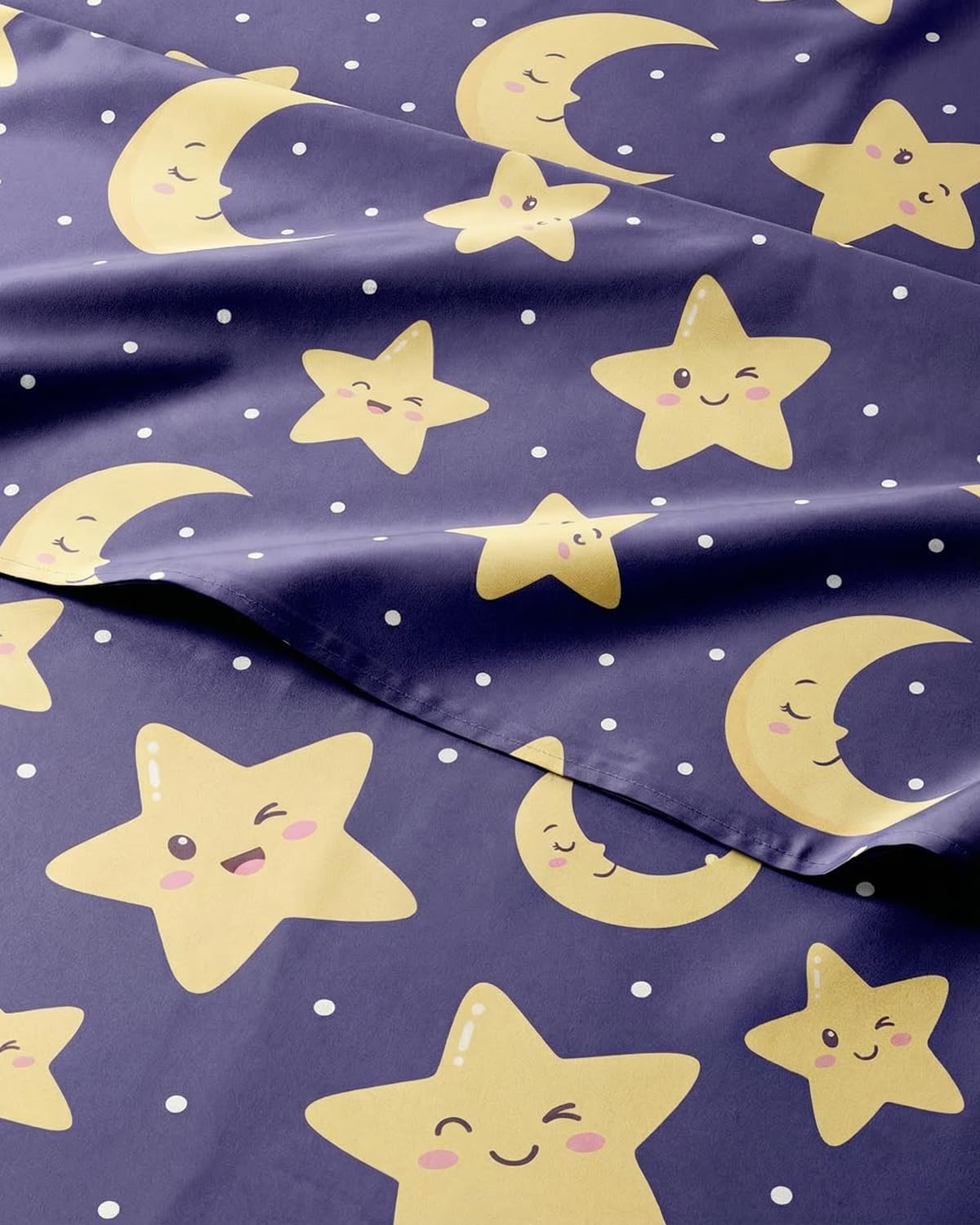 CGK Unlimited Kids Twinkle Stars Full 4 Piece Sheet Set - Boys, Girls, Teens, Toddler - Easy Fit Deep Pockets - Soft, Cooling & Breathable Sheets - Cute, Cozy, Fade & Wrinkle Free - Machine Washable