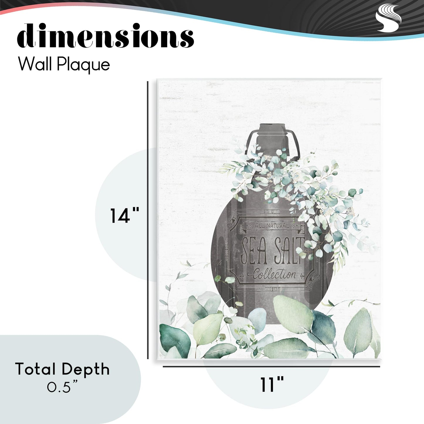 'Sea Salt Collection Bottle'| Wall Plaque Art