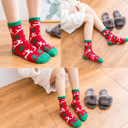iCamter 5 Pairs Womens Fluffy Fuzzy Socks Cute Warm Winter Slipper Cozy Socks for Women
