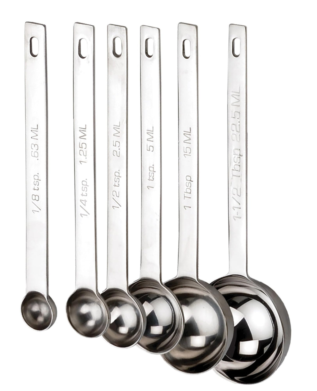 RSVP International Endurance Kitchen Collection Open Stock Measuring Spoon, Stainless Steel, Dishwasher Safe, 1.5-Tablespoon