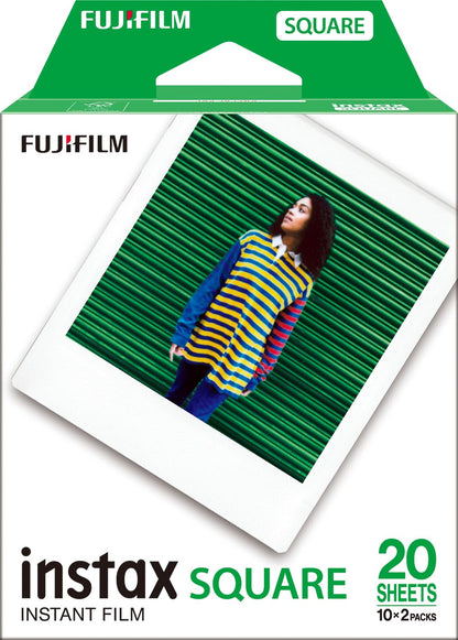INSTAX SQUARE ISO 800 film with white border, 2 X 10 shot pack