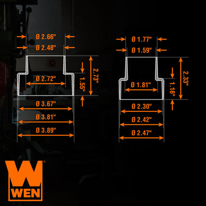 WEN 5-Step Modular Dust Hose Reducer and Adapter Set (DCA014)