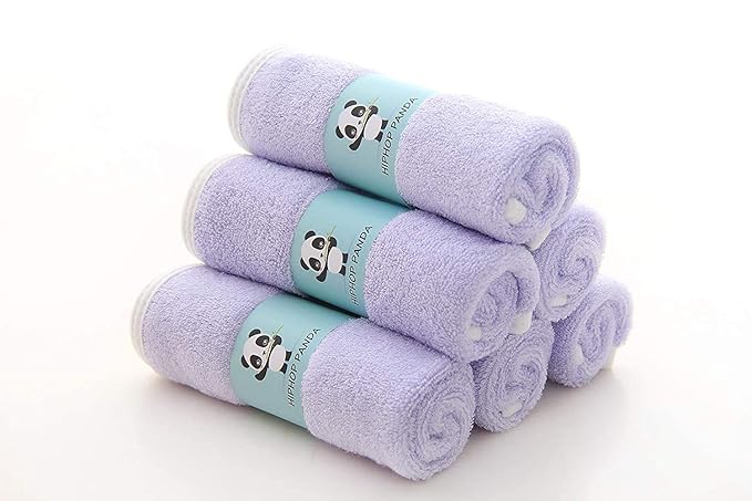 HIPHOP PANDA Baby Washcloths, Rayon Made from Bamboo