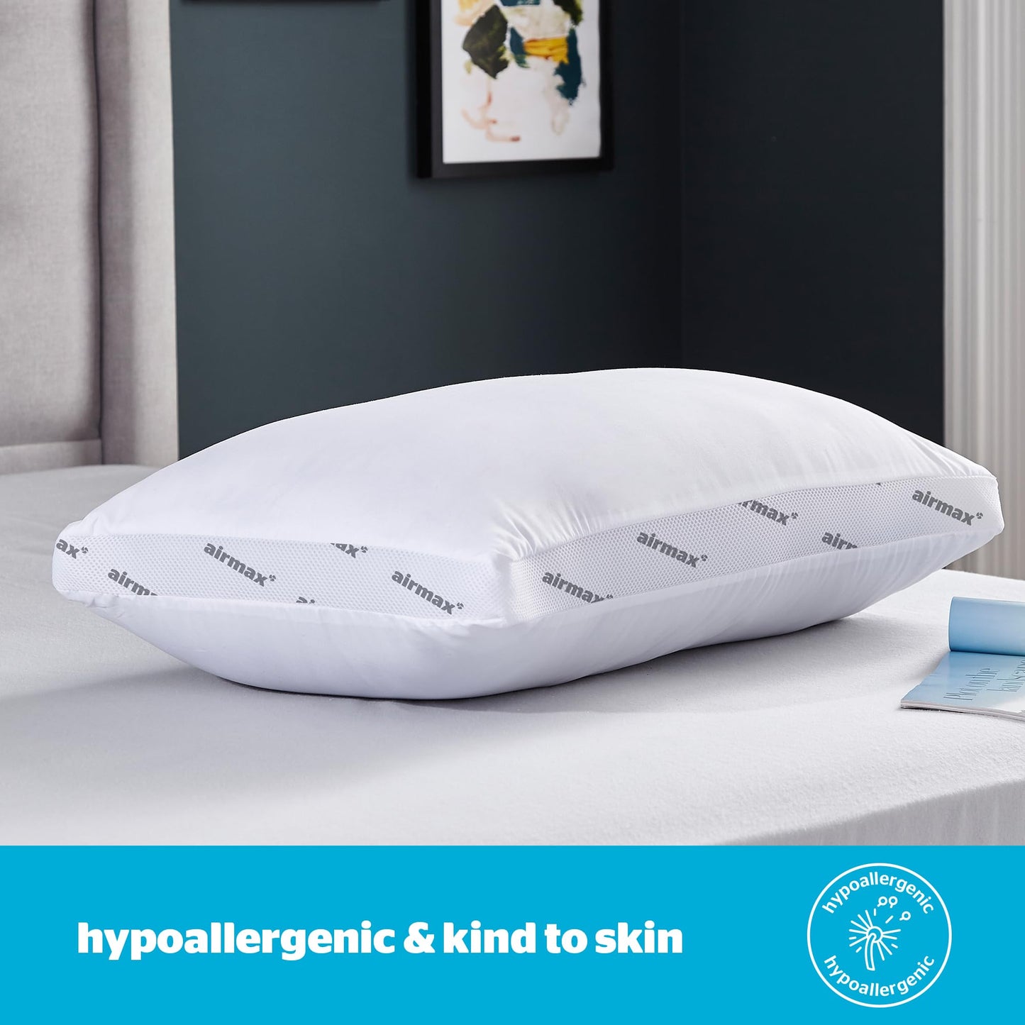 Silentnight Airmax Super Support Pillow - Orthopedic Breathable Cooling Foam Pillow for Neck and Shoulder Pain Relief Hypoallergenic Bed Pillow - Pack of 1, White