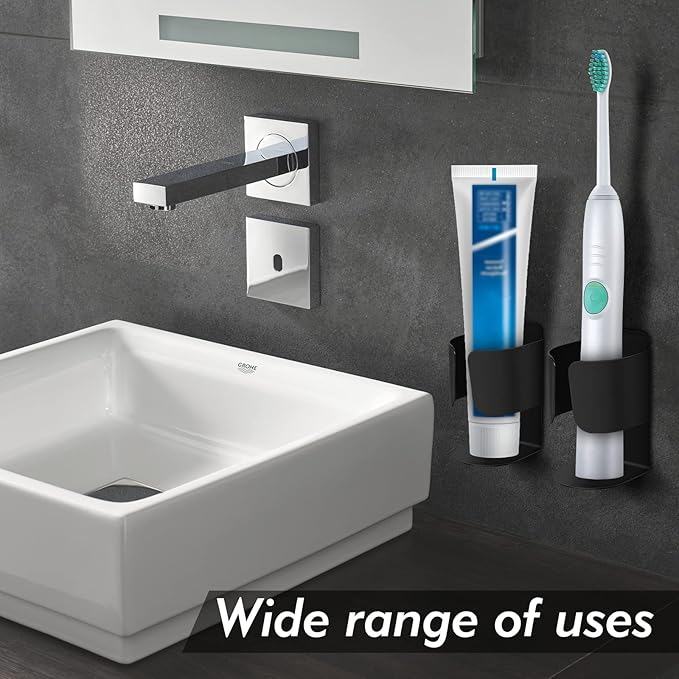 Electric Toothbrush Holder, 304 Stainless Steel Wall Mounted Self Adhesive