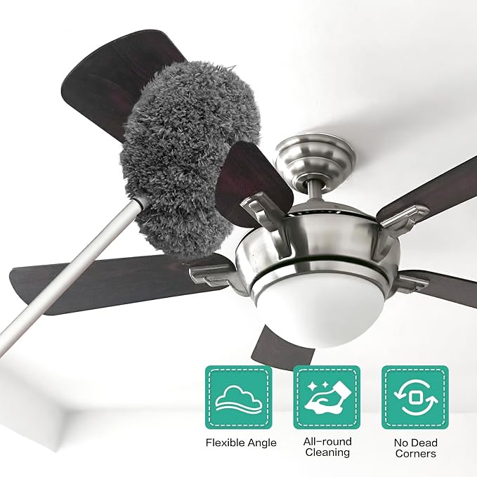 Ceiling Fan Cleaner Duster Reusable Microfiber Ceiling Fan Blade Cleaner