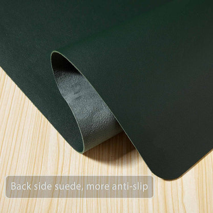 DOBAOJIA Extended Mouse Pad Mat XXL Desk Pad Large Desk Mat 35.4" X 16.9" Desk Blotter Writing Pad for Laptop/Office/Home, PU Leather Waterproof +Suede Non-Slip 90 x 43cm (Dark Green)
