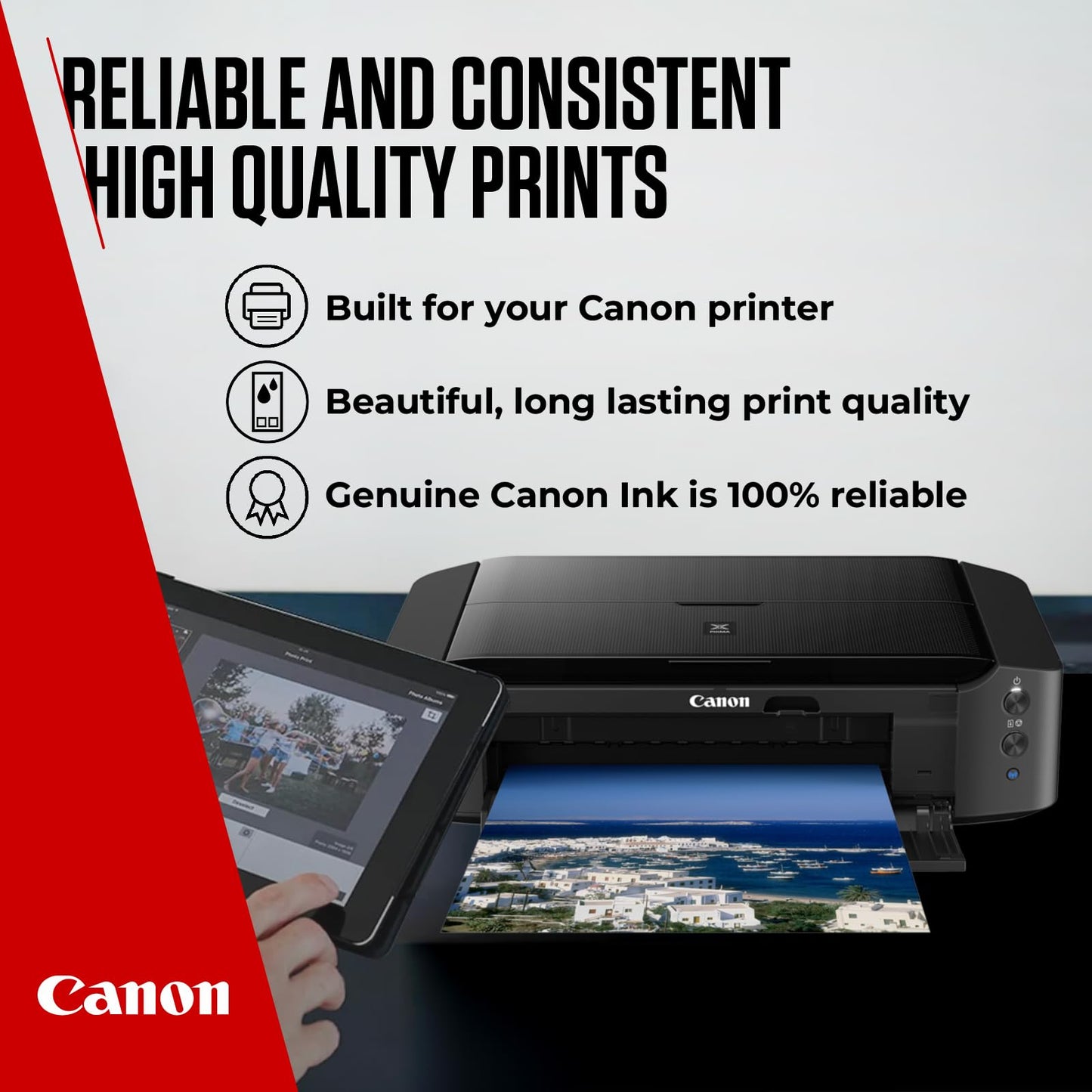 Canon Ink & Paper Multipack - PG-540/CL-541 Genuine Printer Ink Cartridges 2 Pack (1 x Black, 1 x Colour) & 4x6 Photo Paper (50 x Sheets)