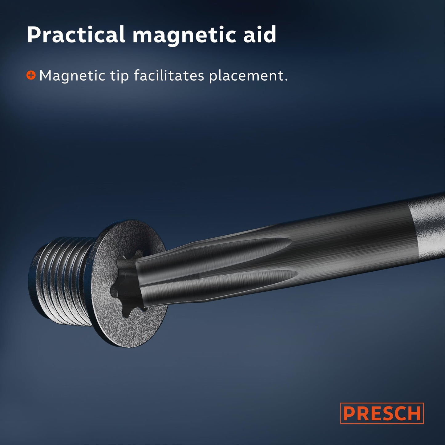 Presch TX Screwdriver Set 6 Pieces - Star Head/Magnetic Screwdriver Set - Professional Tool - T10 to T40 Screw Driver Kit