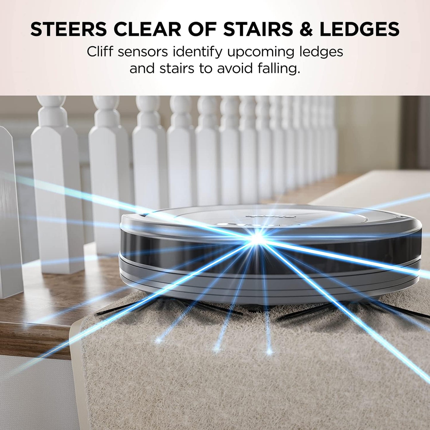 Shark AV753 ION Robotic Vacuum, Wi-Fi Connected, 120min Runtime, Compatible with Alexa, Multi-Surface Cleaning, Gray (Renewed)