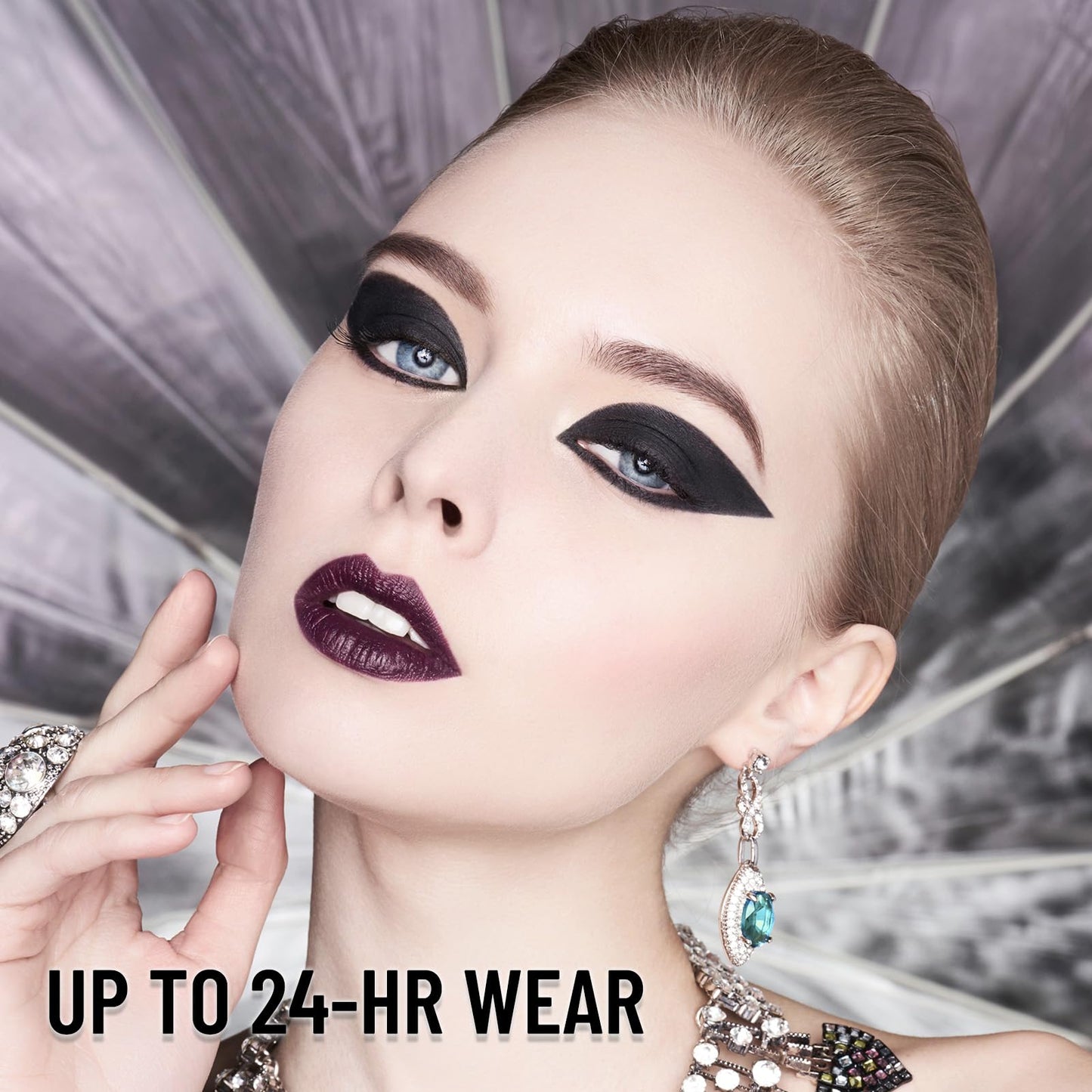 UCANBE Black Single Eyeshadow Palette, Highly Pigmented Matte Eye Shadow Powder, Professional Long-Lasting Waterproof Makeup Palette