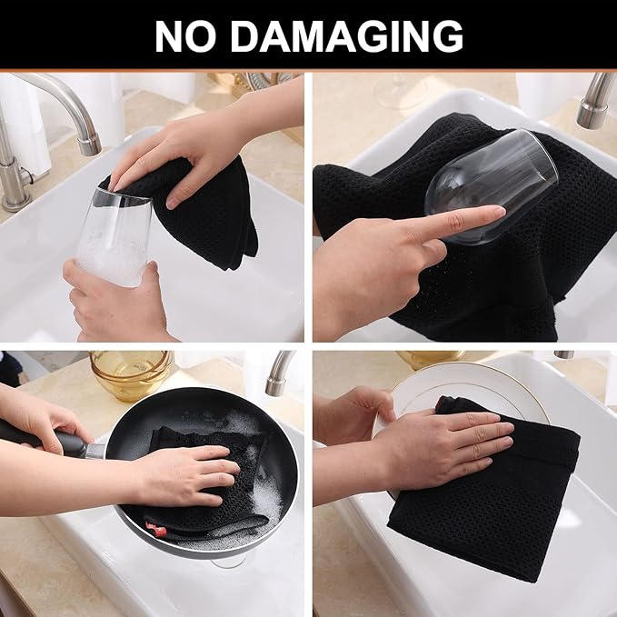 Homaxy 100% Cotton Dish Cloths, 12 Pack