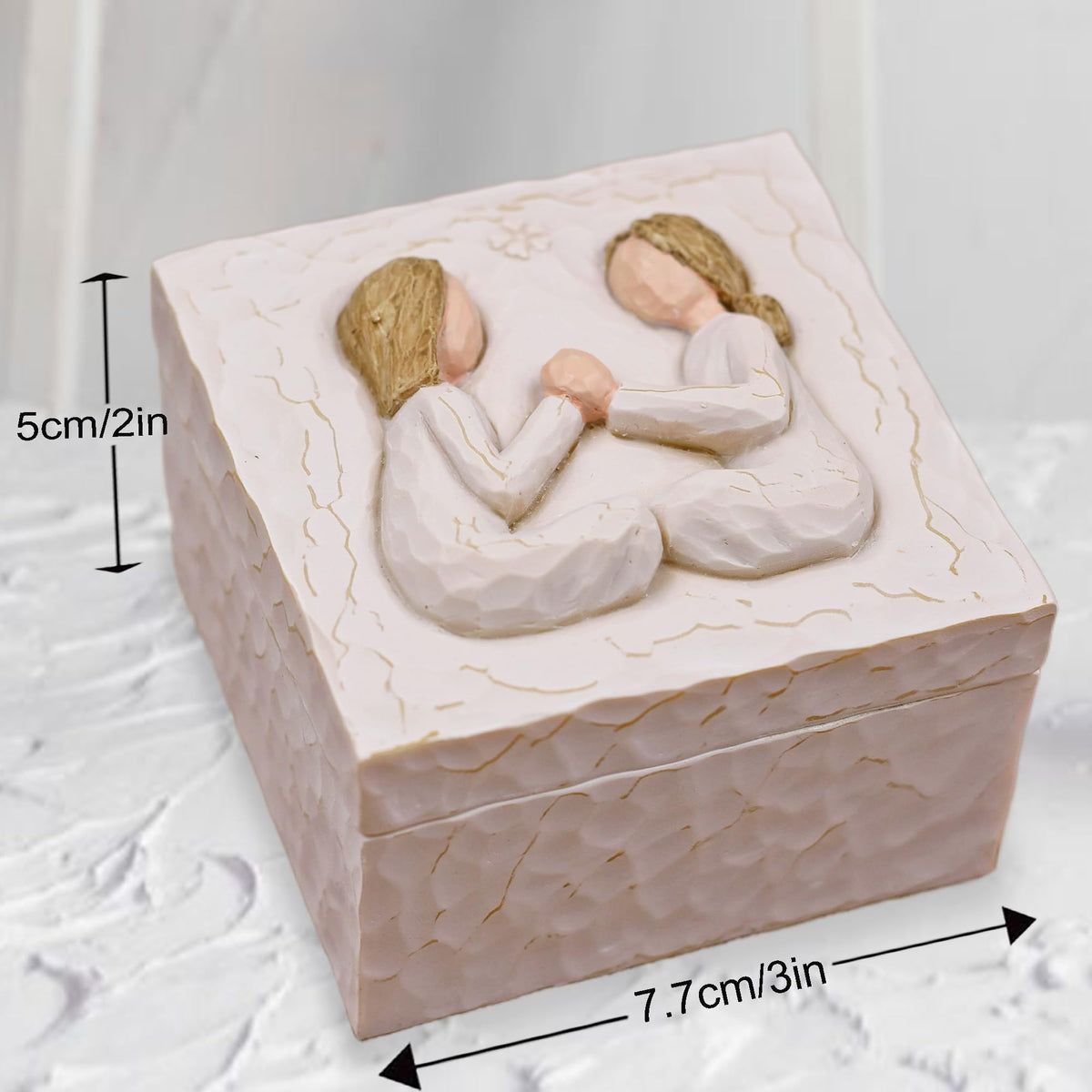 AcowSpt Birthday Gifts for Women, Sister Gifts, Friendship Gift, Best Friend Gift, Valentines Day Gifts for Sister, Sculpted Hand-Painted Keepsake Box