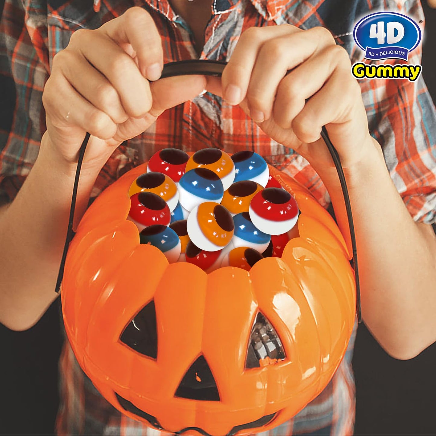 Amos Eyeball Gummy Candy – Halloween Gummy Eye Candy Treats for Kids & Parties, 3D Gummy Eyeballs, Individually Wrapped, 40 Count, 9oz Bag