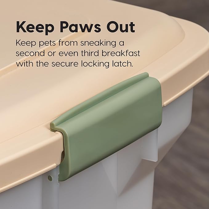 IRIS USA Dog Food Storage Container, Airtight Lid, Versatile Pet Food Bin