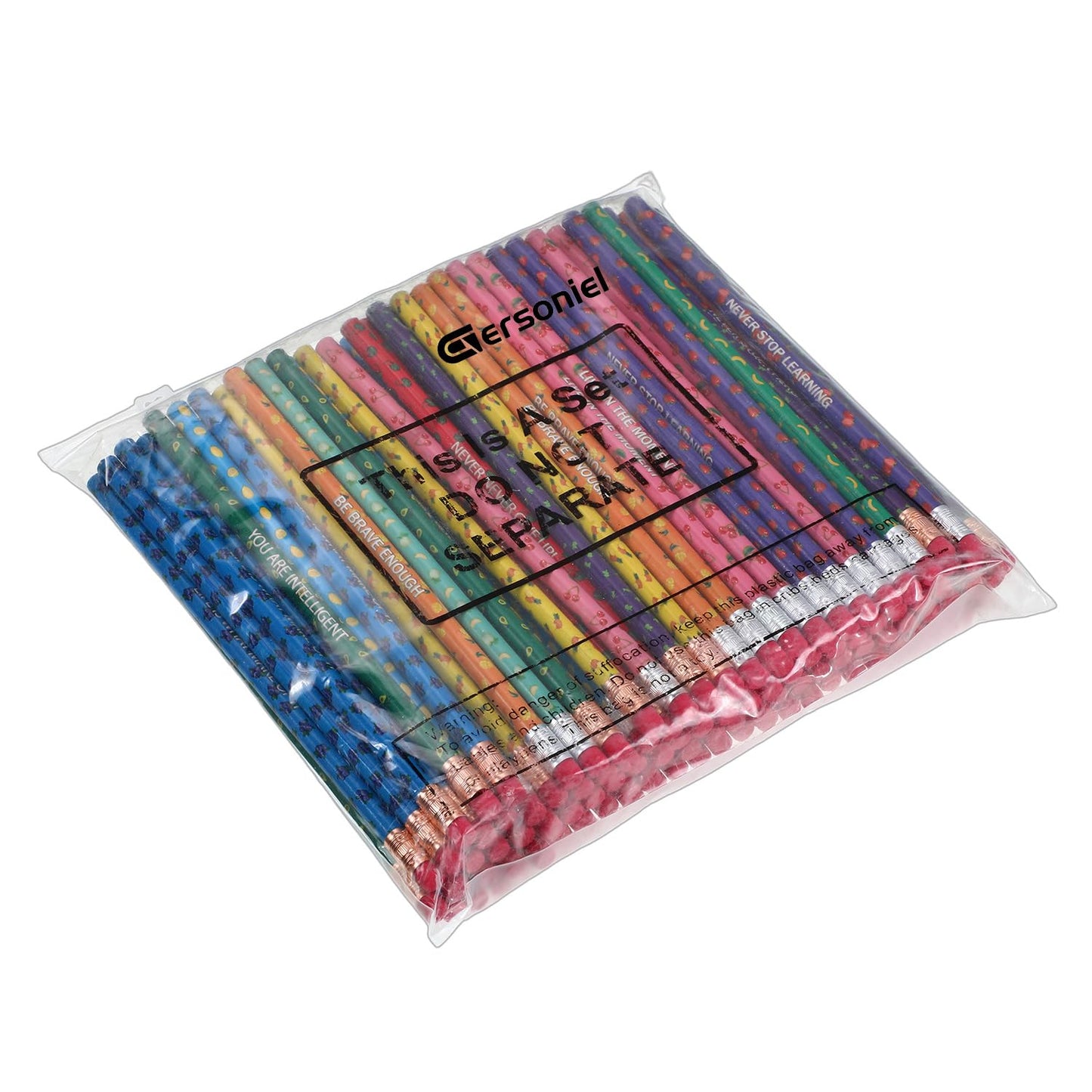 Gersoniel 120 Pcs Scented Pencils Bulk for Kids Inspirational Motivational Cute Fun Fruit Wood Smelly Graphite Pencils with Erasers for School Classroom Office Students Girls Boys Gifts Supplies