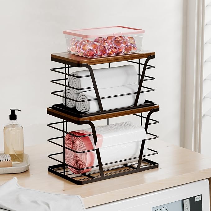 2 Pack Stackable Kitchen Organization, Counter Organizers and Pantry
