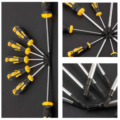 Gunpla 11 Pieces CR-V Torx Screwdriver Set T6 T7 T8 T9 T10 T15 T20 T25 T27 T30 T40 Star Magnetic Assorted Repair Precision Screwdrivers Set Tools for Torx Screws Phone Computer Mac Games Watches
